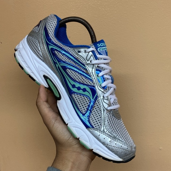 Saucony Cohesion 7 Running Sneakers “Gray Royal Blue Mint Green White Black” - Picture 14 of 16